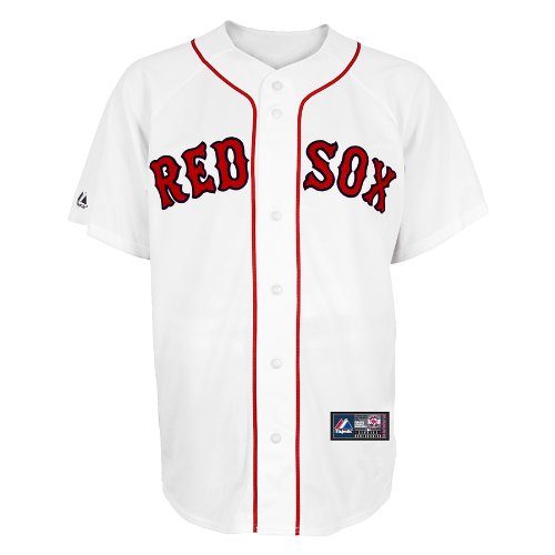 MLB Men's Boston Red Sox John Lackey White Home Short Sleeve 6 Button Synthetic Replica Baseball Jersey Spring 2012  (White, Large)