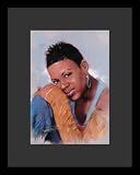 Fantasia Barrino (Sitting) Music White Wood-Mounted Poster Print - 11