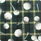 Golf Ball Plaid Fleece Throw Blanket