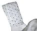CELTIC CREATIONS Diamonte Ankle Arch Support Poodle Socks for Irish Dancing -Radiant White with Seamless Toe