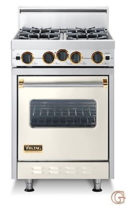 24 Classic Open Burner Range Propane Gas Brass Accent Discount