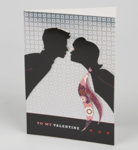 Silhouette Couple Handcrafted Valentine Card