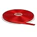 Topenca Supplies 1/4 Inches x 50 Yards Double Face Solid Satin Ribbon Roll, Red