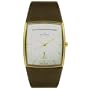 Skagen Men's 567LGLD1 Steel Collection Brown Leather Silver Dial Watch