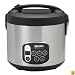 Aroma ARC-1010SB 10-Cup (Uncooked) 20-Cup (Cooked) Digital Rice Cooker and Food Steamer, Black/Silver
