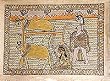 Folkart Madhubani Painting Home Decor Organic Color Paper 22 x 30 inches