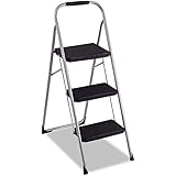 Cosco 11-408PBLW2 Three-Step Big Step Step Stool with Large Steps with Wavy Tread