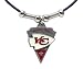 Kansas City Chiefs Leather Necklace w/Beads & Pewter Pendant - NFL Football Fan Shop Sports Team Merchandise