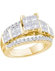 2.00CTW PRINCESS ROUND DIAMOND LADIES FASHION RING