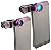 Pink Universal Clip-on 180 degree 3 in 1 Fisheye+Wide Angle+Macro Camera Lens Kit for iPhone 5 5S 4 4S 6 Samsung Galaxy S5/S4/S3 Note 4/3/2 HTC Blackberry Bold Touch, Sony Xperia, Motorola Droid