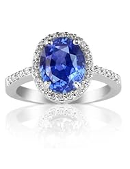 1.97ct Oval Sapphire & Vs Diamond Ring 14k Gold