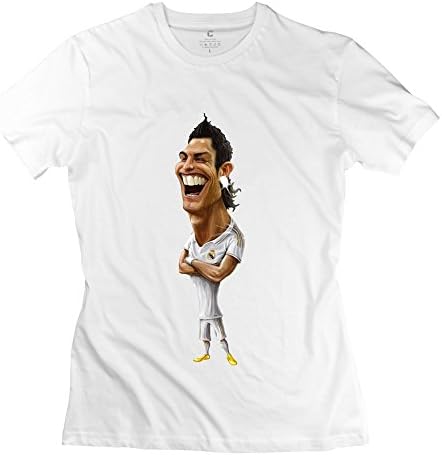 2015 UEFA Real Madrid CR7 Women T Shirt White Size XS