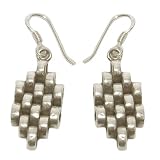 Earing Sterling Silver Handmade Jewelry Size: 1.75 inches ~ ShalinIndia