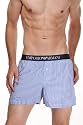 EMPORIO ARMANI 1W576 WOVEN COTTON Boxershorts (hellblau/weiss)
