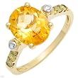 FPJ Charming Ring With 2.20ctw Genuine Diamonds and Citrine Beautifully Designed in Yellow Gold - Certificate Available.