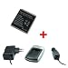 Kit Chargeur (secteur + voiture) + Batterie NB-4L pour Canon IXUS 30, 40, 50, 55, 60, 65, 70, 80 IS, 100 IS, 110 IS, 115 HS, 120 IS, 130, 220 HS, 230 HS, i Zoom, i7 Zoom, Wireless // Canon IXY Digital 10, 40, 45, 50, 60, 65, 70, 75, 80, 90, L3, L4, Digital Wireless