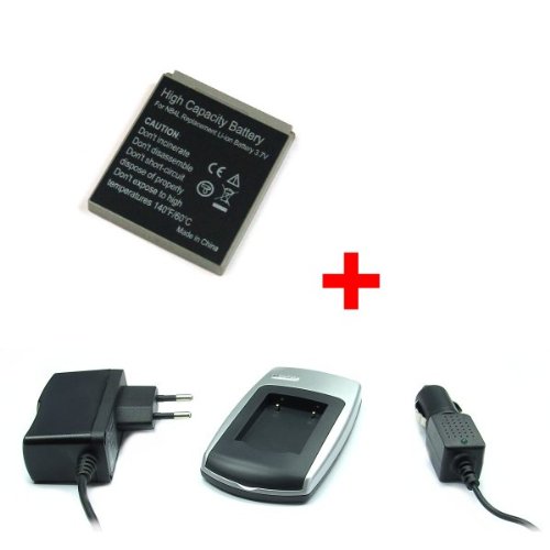 Kit Chargeur (secteur + voiture) + Batterie NB-4L pour Canon IXUS 30, 40, 50, 55, 60, 65, 70, 80 IS, 100 IS, 110 IS, 115 HS, 120 IS, 130, 220 HS, 230 HS, i Zoom, i7 Zoom, Wireless // Canon IXY Digital 10, 40, 45, 50, 60, 65, 70, 75, 80, 90, L3, L4, Digital Wireless