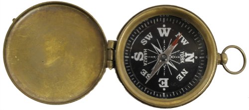 valentine Brass Pocket Compass with Cover and Antique FinishB0021XG4U4