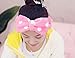 niceeshop(TM) Lovely Pink Polka Dots Soft Carol Fleece Bow Wash Cosmetic Headband/Hairlace