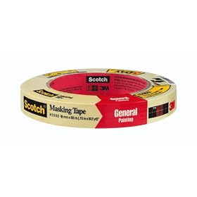 3M 2050 Scotch Masking Tape for General Painting, 3/4-Inch x 60-Yard, 1-Pack