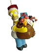 3.5" The Simpsons Homer in Santa Hat with Gift Bag Christmas Ornament
