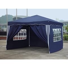 Falt Pavillon 3 x 3 m in blau mit 4 Seitenteilen