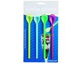 Kitchen Craft Assorted Coloured Soda Spoons, Set of Four, Carded
