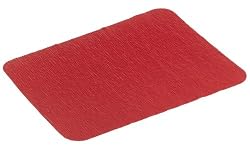 Entertaining with Caspari Set of 12 Crepe Placemats, Brick Red