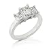 14k White Gold 2ct TDW Emerald-cut Diamond Ring (H/SI)