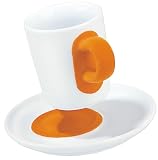 Kahla Touch! Espresso Cup with Saucer Orange