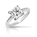 Bling Jewelry Vintage Sterling Silver Princess Cut Solitaire Engagement Ring 3ct