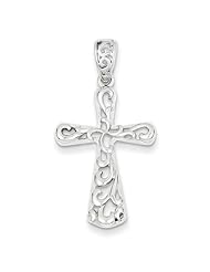 Sterling Silver Polished Cross Pendant