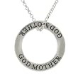 Sterling Silver 'God Mother' Affirmation Necklace