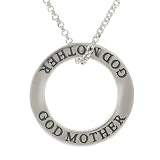 Sterling Silver 'God Mother' Affirmation Necklace