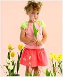Le Top Tulip Time Light Coral Flower Garden Shirt & Skort Set