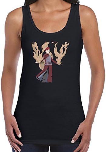 Small Black Regular Puzzle Gaara And Sakura T-shirt By Gwenrios - Women