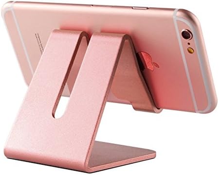 ivivii Multi-Angle Aluminum Stand for Tablets, e-readers and Smartphones, Compatible for iPhone, iPad Rose gold
