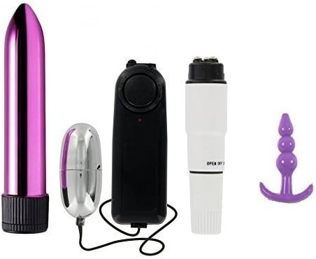 Remote Controlled Egg and Smooth Vibe Combos Toys with Purple Anal Plug Toy for Women Pleasure