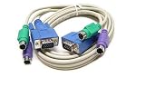 Kinamax CB-KVM3 KVM 3-Inch 1 Male to Male PS/2 & SVGA/VGA Connectors 6-Feet Cable