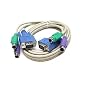 Kinamax CB-KVM3 KVM 3-Inch 1 Male to Male PS/2 & SVGA/VGA Connectors 6-Feet Cable
