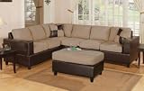 San Diego Hazelnut/Espresso Sectional Sofa Set
