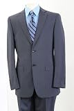 DKNY Men’s 100% Wool Suit Navy With Stipes Trim Fit