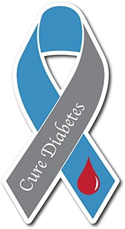 Cure Diabetes Awareness Ribbon Sticker/Decal