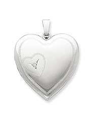 Sterling Silver 24mm Heart Design Family Locket