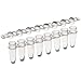 CapitolBrand SP0097 Polypropylene 500 microliter PCR Omnistrips Tube, with Domed Caps (Case of 250 Strips)