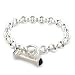 Jewelry : Sterling Silver Rolo Link Amethyst Accented Toggle Bracelet 7.5"