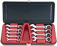 Blackhawk By Proto BW-2250R 12 Point Stubby Ratcheting Combination Wrench Set, 9-Piece