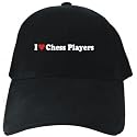 Baseball Cap Black " I love Chess Players " Sports