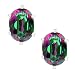 2.90 Ct Oval 8X6mm Mystic Green Topaz 925 Sterling Silver Earrings