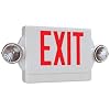 Lithonia Lighting LHQMSW1R 120/277 RED Quantum Red LED Combo Exit/Emergency Light with Back-Up Battery